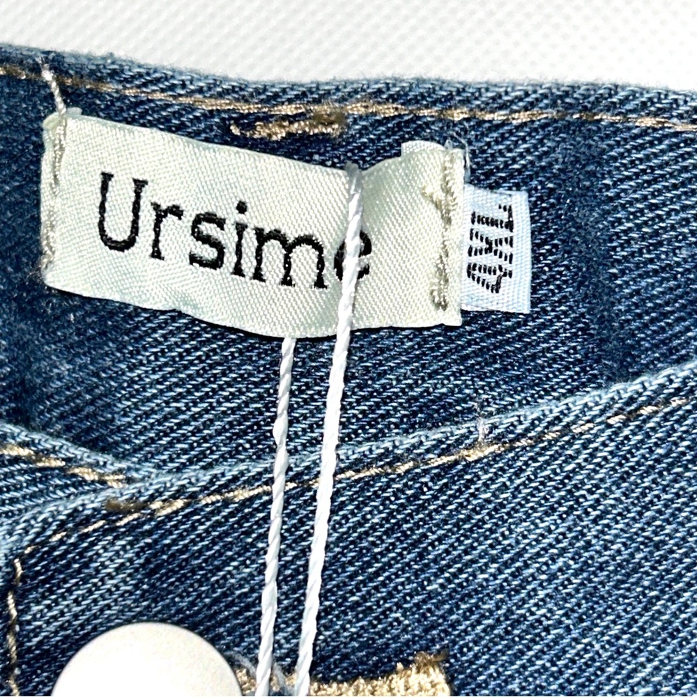 NWT URSIME Boho Patchwork Denim High Rise Retro Flare Jeans size 4XL - Picture 5 of 16
